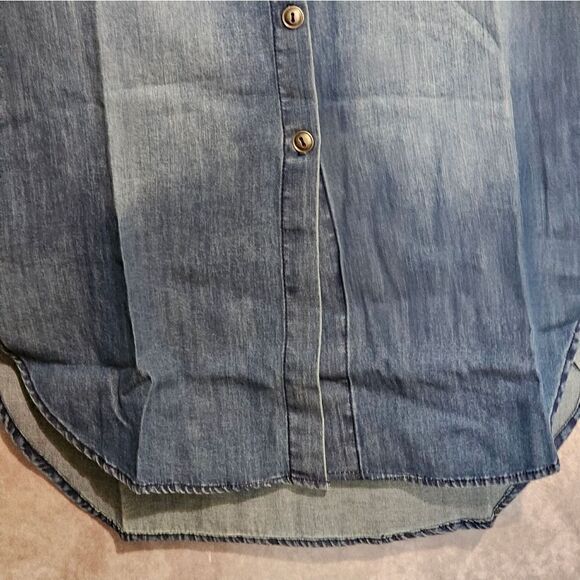 Sandrine Rose x Free People Button Down Denim Shacket XS - Picture 3 of 6
